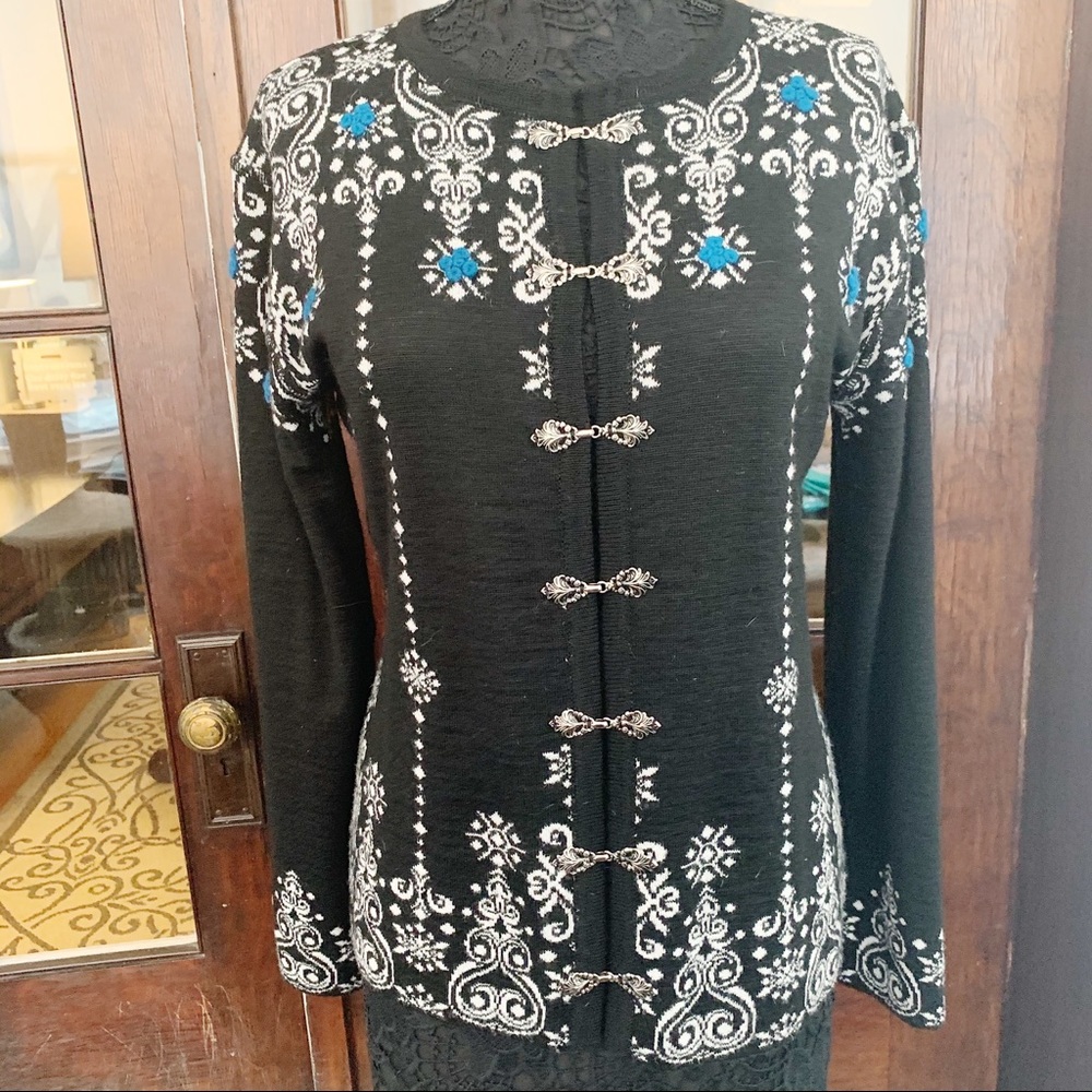 Try-Art Ingrid Jacquard Alpaca Cardigan (L)